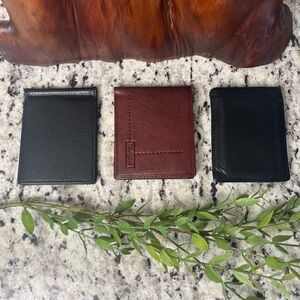 Set of 3 Vintage Leather Men’s Wallets